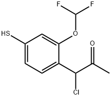 1-Chloro-1-(2-(difluoromethoxy)-4-mercaptophenyl)propan-2-one Structure