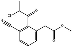 Methyl 2-(2-chloropropanoyl)-3-cyanophenylacetate Structure