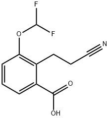 2-(2-Cyanoethyl)-3-(difluoromethoxy)benzoic acid Structure