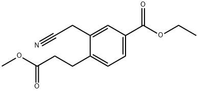 Ethyl 3-(cyanomethyl)-4-(3-methoxy-3-oxopropyl)benzoate Structure