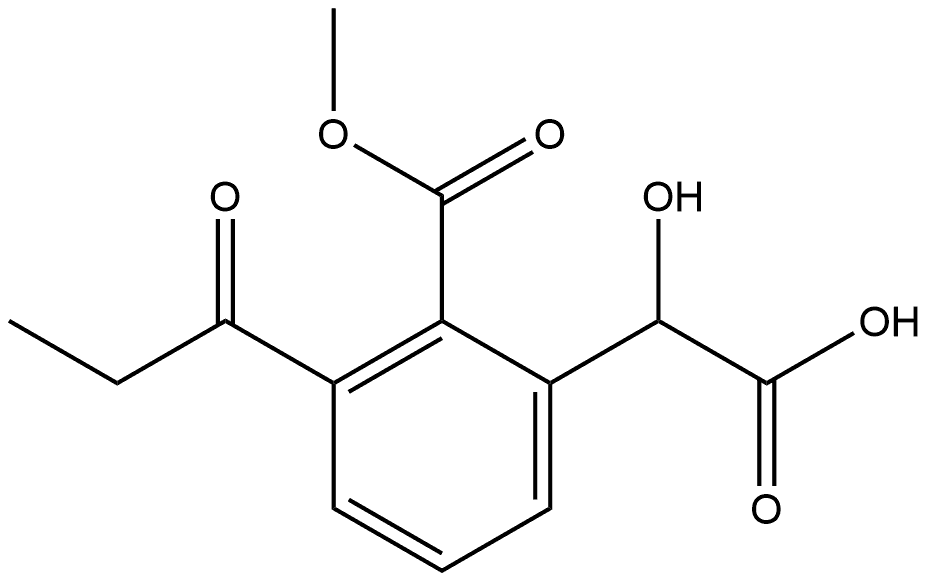 Methyl 2-(carboxy(hydroxy)methyl)-6-propionylbenzoate Structure