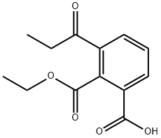 Ethyl 2-carboxy-6-propionylbenzoate Structure