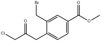 Methyl 3-(bromomethyl)-4-(3-chloro-2-oxopropyl)benzoate Structure