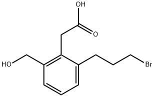 2-(3-Bromopropyl)-6-(hydroxymethyl)phenylacetic acid Structure