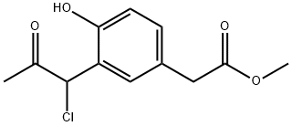 Methyl 3-(1-chloro-2-oxopropyl)-4-hydroxyphenylacetate Structure