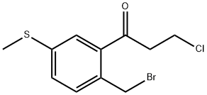 1-(2-(Bromomethyl)-5-(methylthio)phenyl)-3-chloropropan-1-one Structure