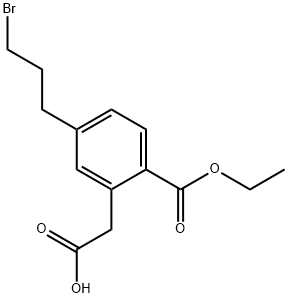 Ethyl 4-(3-bromopropyl)-2-(carboxymethyl)benzoate Structure