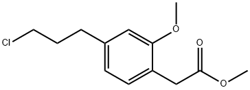 Methyl 4-(3-chloropropyl)-2-methoxyphenylacetate Structure