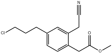 Methyl 4-(3-chloropropyl)-2-(cyanomethyl)phenylacetate Structure