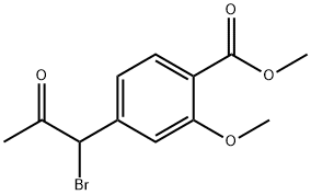 Methyl 4-(1-bromo-2-oxopropyl)-2-methoxybenzoate Structure