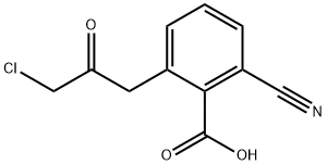 2-(3-Chloro-2-oxopropyl)-6-cyanobenzoic acid Structure