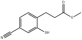 Methyl 4-cyano-2-mercaptophenylpropanoate Structure