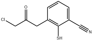 3-(3-Chloro-2-oxopropyl)-2-mercaptobenzonitrile Structure