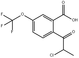 2-(2-Chloropropanoyl)-5-(trifluoromethoxy)benzoic acid Structure