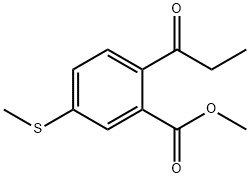 Methyl 5-(methylthio)-2-propionylbenzoate Structure