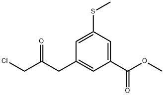 Methyl 3-(3-chloro-2-oxopropyl)-5-(methylthio)benzoate Structure