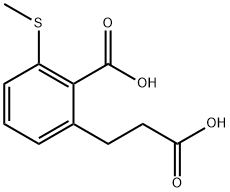 2-(2-Carboxyethyl)-6-(methylthio)benzoic acid Structure