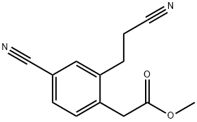 Methyl 4-cyano-2-(2-cyanoethyl)phenylacetate Structure