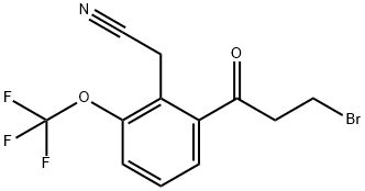 2-(3-Bromopropanoyl)-6-(trifluoromethoxy)phenylacetonitrile Structure