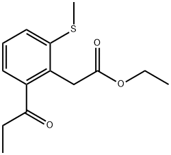 Ethyl 2-(methylthio)-6-propionylphenylacetate Structure