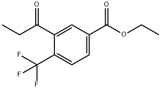 Ethyl 3-propionyl-4-(trifluoromethyl)benzoate Structure