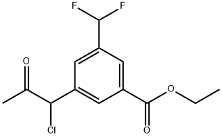 Ethyl 3-(1-chloro-2-oxopropyl)-5-(difluoromethyl)benzoate Structure