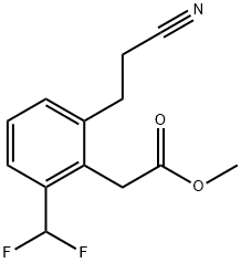 Methyl 2-(2-cyanoethyl)-6-(difluoromethyl)phenylacetate Structure