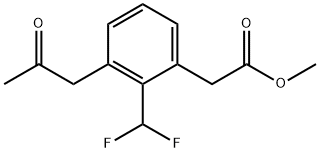 Methyl 2-(difluoromethyl)-3-(2-oxopropyl)phenylacetate Structure