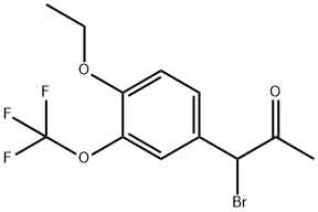 1-Bromo-1-(4-ethoxy-3-(trifluoromethoxy)phenyl)propan-2-one 구조식 이미지