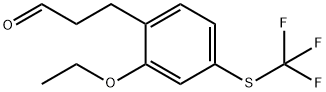 3-(2-Ethoxy-4-(trifluoromethylthio)phenyl)propanal Structure