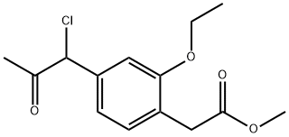 Methyl 4-(1-chloro-2-oxopropyl)-2-ethoxyphenylacetate Structure