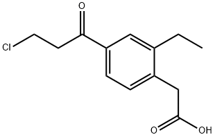 4-(3-Chloropropanoyl)-2-ethylphenylacetic acid Structure