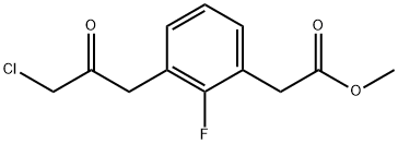 Methyl 3-(3-chloro-2-oxopropyl)-2-fluorophenylacetate Structure