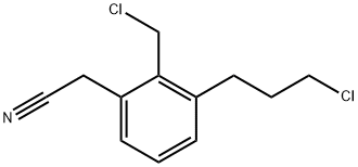 2-(Chloromethyl)-3-(3-chloropropyl)phenylacetonitrile Structure