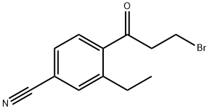 4-(3-Bromopropanoyl)-3-ethylbenzonitrile Structure