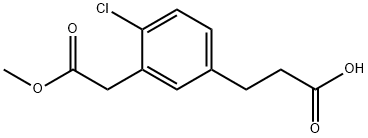 Methyl 5-(2-carboxyethyl)-2-chlorophenylacetate Structure