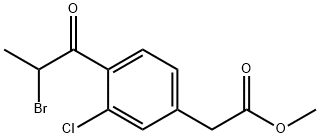 Methyl 4-(2-bromopropanoyl)-3-chlorophenylacetate Structure