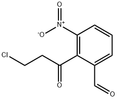 2-(3-Chloropropanoyl)-3-nitrobenzaldehyde Structure