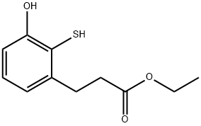 Ethyl 3-hydroxy-2-mercaptophenylpropanoate Structure