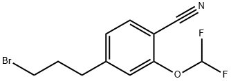 4-(3-Bromopropyl)-2-(difluoromethoxy)benzonitrile Structure