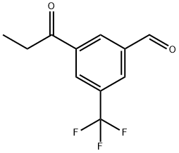 3-Propionyl-5-(trifluoromethyl)benzaldehyde Structure