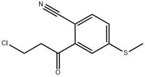 2-(3-Chloropropanoyl)-4-(methylthio)benzonitrile Structure