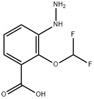 2-(Difluoromethoxy)-3-hydrazinylbenzoic acid Structure