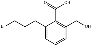 2-(3-Bromopropyl)-6-(hydroxymethyl)benzoic acid Structure