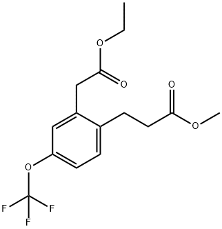 Ethyl 2-(3-methoxy-3-oxopropyl)-5-(trifluoromethoxy)phenylacetate Structure