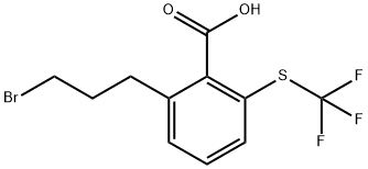 2-(3-Bromopropyl)-6-(trifluoromethylthio)benzoic acid Structure