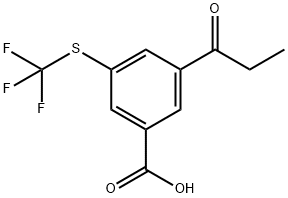 3-Propionyl-5-(trifluoromethylthio)benzoic acid Structure