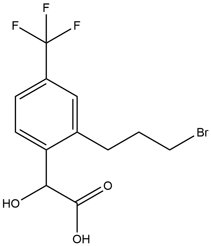 2-(3-Bromopropyl)-4-(trifluoromethyl)mandelic acid Structure