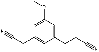 3-(2-Cyanoethyl)-5-methoxyphenylacetonitrile Structure