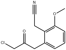 2-(3-Chloro-2-oxopropyl)-6-methoxyphenylacetonitrile Structure